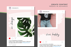 Instagram Puzzle Template Tropical