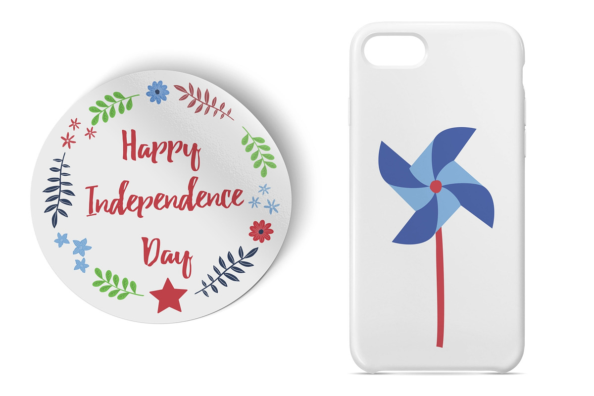 Independence Day Clipart and SVG, an Illustration by Huckleberry Hearts (Photo 2 of 2)