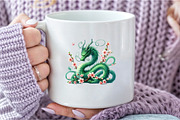 Watercolor Japanese Dragon Clipart, an Illustration by DreamCafeArt (Thumbnail 6 of 7)