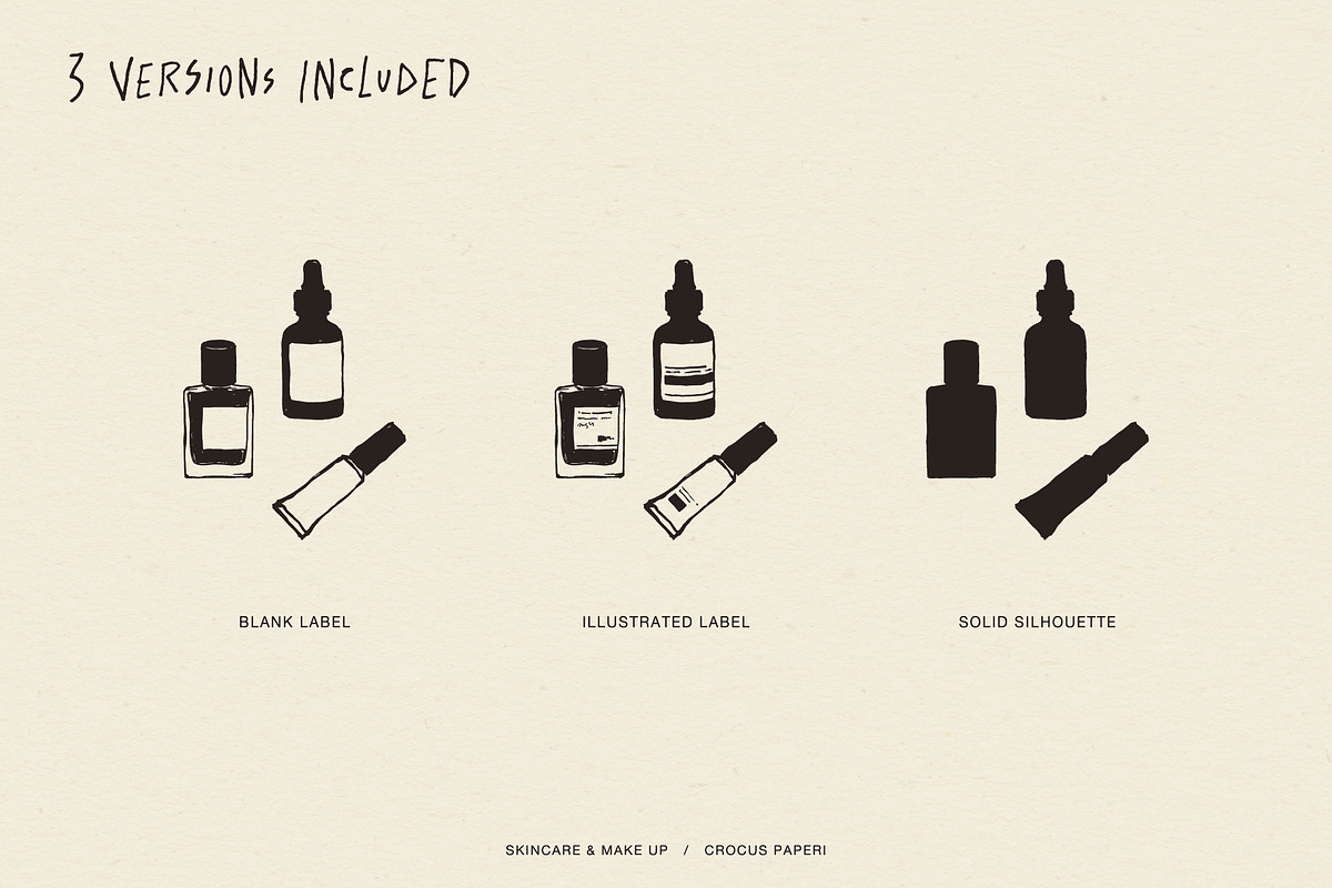 SKINCARE & MAKE UP illustrations, an Object Illustration by Crocus Paperi (Photo 7 of 10)