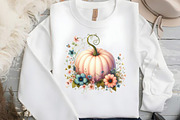Watercolor Fall Pumpkin Floral, an Illustration by DreamCafeArt (Thumbnail 4 of 5)