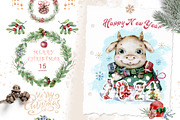 Christmas Story with Cute Bull's, an Animal Illustration by Ann Art Houze (Thumbnail 5 of 16)