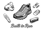 Running Gear Vintage Engraving, a Sport Illustration by Huza Studio (Thumbnail 3 of 13)