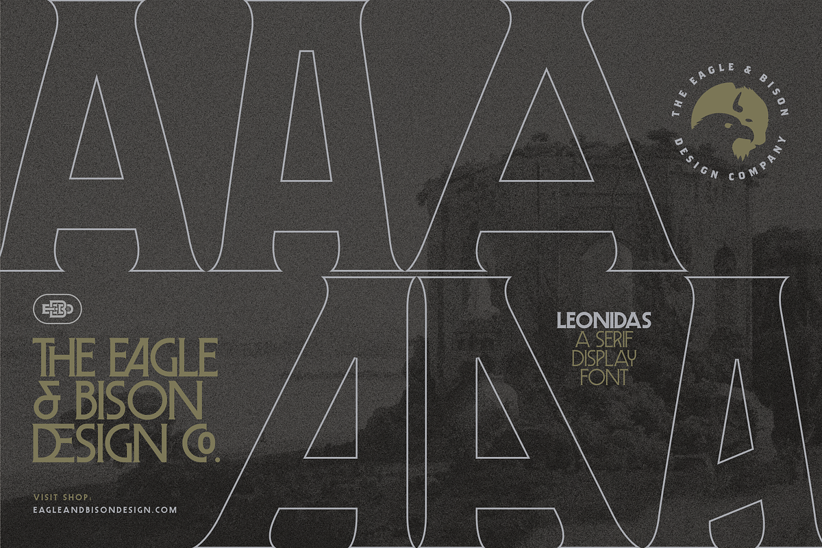 Leonidas, a Serif Font by Eagle & Bison Design Co. (Photo 4 of 6)