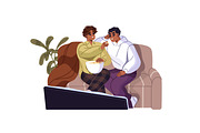 Love couples on romantic date set, a Person Illustration by PaperTrident (Thumbnail 11 of 11)