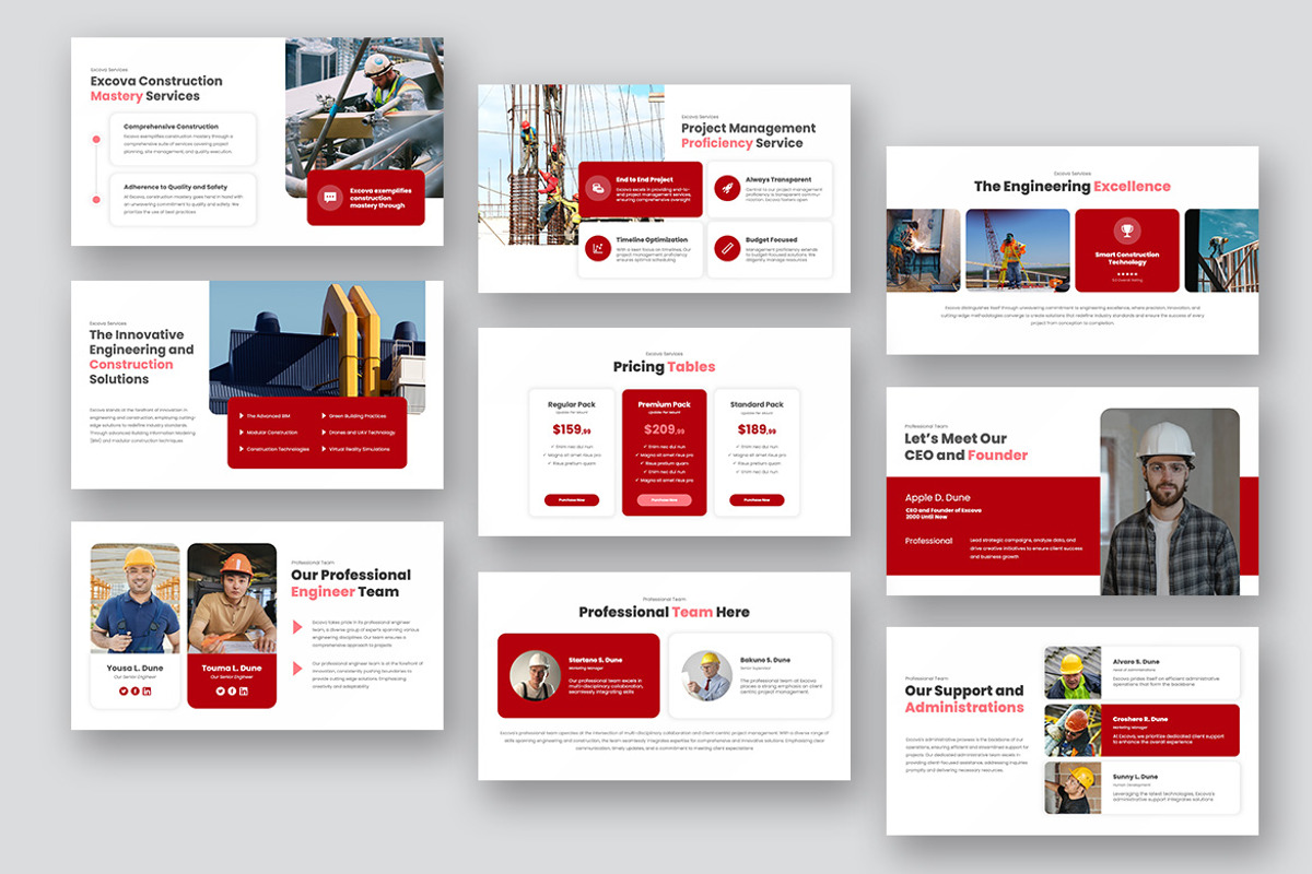 Excova Engineering Construction PPT, a Presentation Template by kerismaker (Photo 5 of 10)