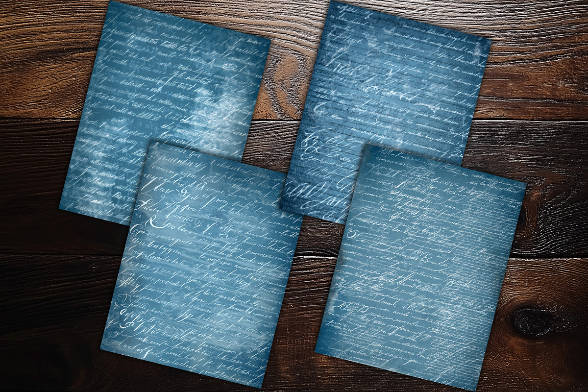 Blue Letter Manuscripts Scrapbooks, a Background Graphic by V Design Creator (Photo 9 of 12)