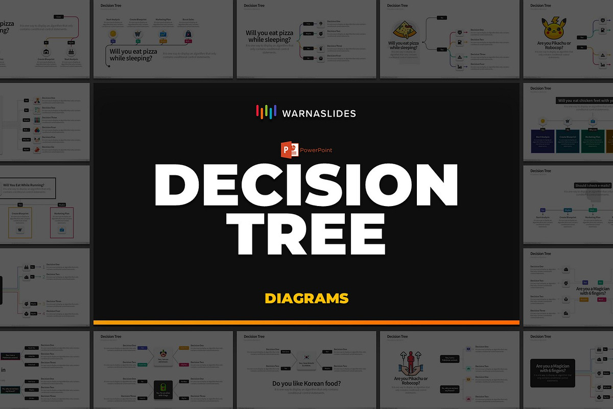 Decision Tree PowerPoint Templates, a Presentation Template by Warna Works (Photo 2 of 14)