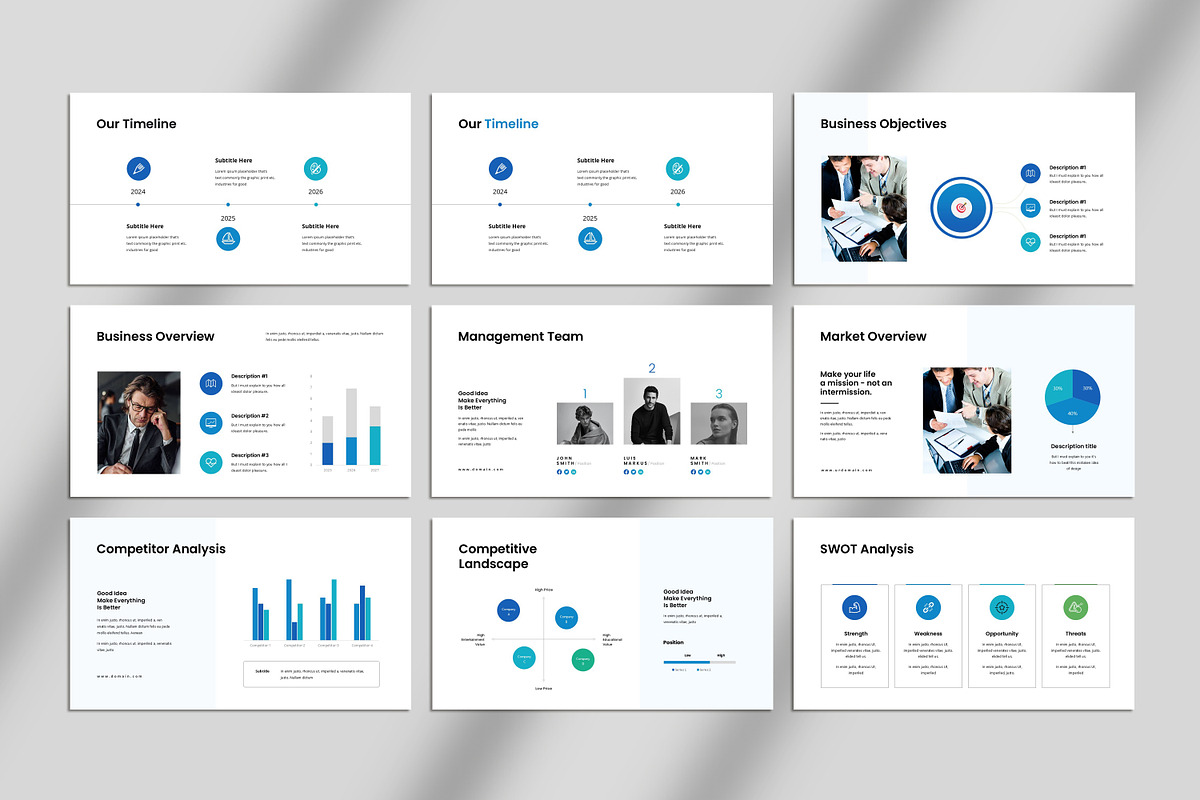 Business Plan Presentation Template, a Presentation Template by Studio_Clarity (Photo 4 of 5)