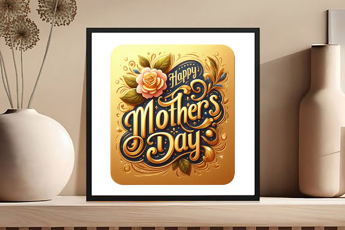 Golden Mother's Day Clipart, an Illustration by DreamCafeArt (Photo 6 of 6)