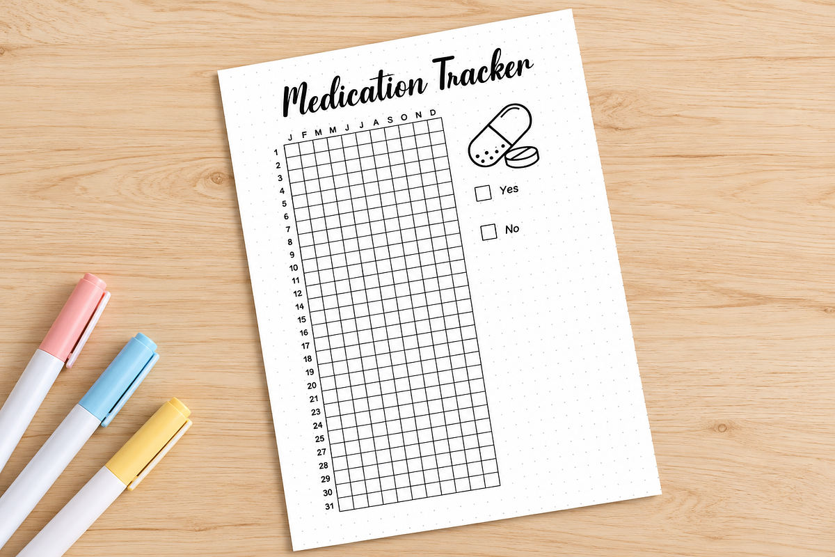Mental Health Trackers Bundle, a Stationery Template by DreamyOverlay (Photo 6 of 8)