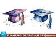 Watercolor Graduate Flower Clipart B, an Object Graphic by Regulrcrative (Thumbnail 3 of 7)