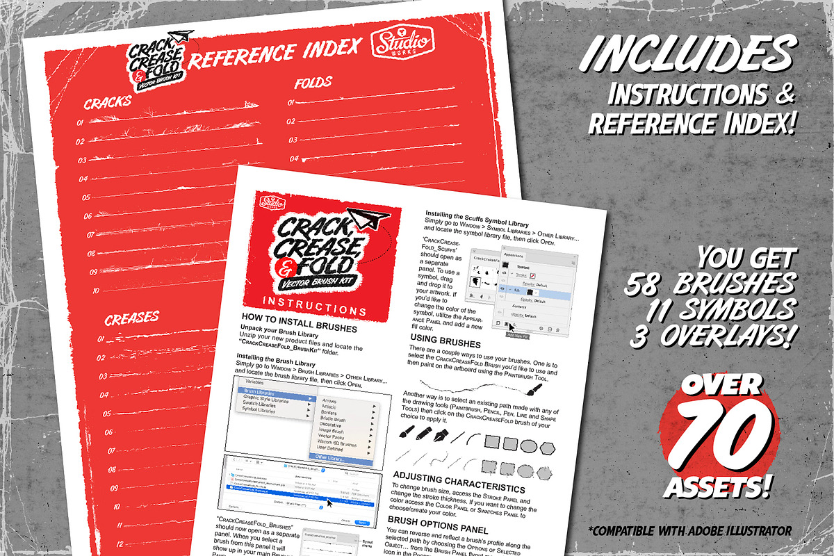 Crack, Crease & Fold | Brush Kit!, a Brush Add-On by StudioWorks (Photo 6 of 6)