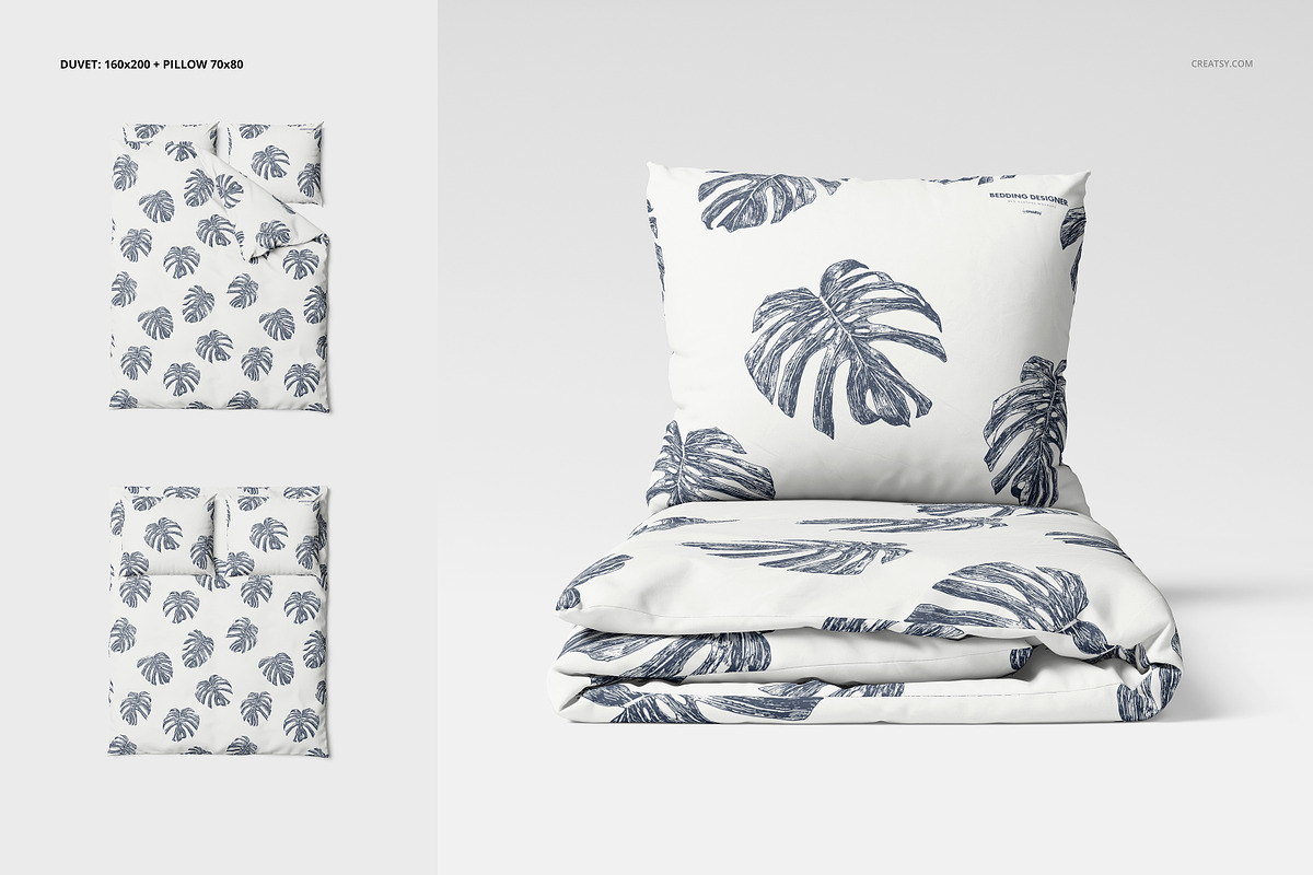 Bedding Set Many Sizes Mockup Set, a Household Mockup by creatsy5 (Photo 7 of 12)