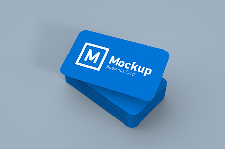 Round Edges Business Card Mockup