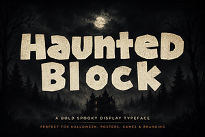 Haunted Block, a Slab Serif Font by Wow Magic