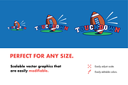 18 Super Bowl Sunday Icons, a Sport Illustration by Hello Mister Frank (Thumbnail 2 of 4)