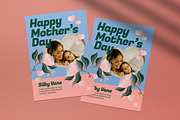 Blue Pink Mother's Day Greeting Card, a Card Template by graphicook (Thumbnail 3 of 4)