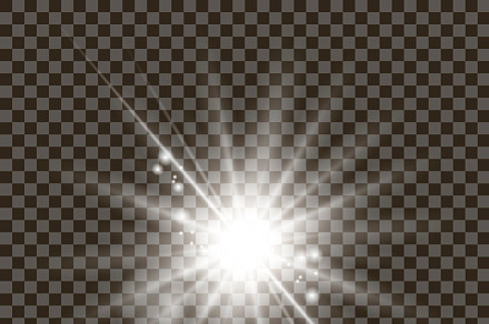 White glowing light burst