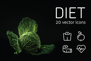 DIET - vector icons
