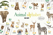 Animal Alphabet Flashcards, an Education Illustration by Sunshine Art (Thumbnail 1 of 11)