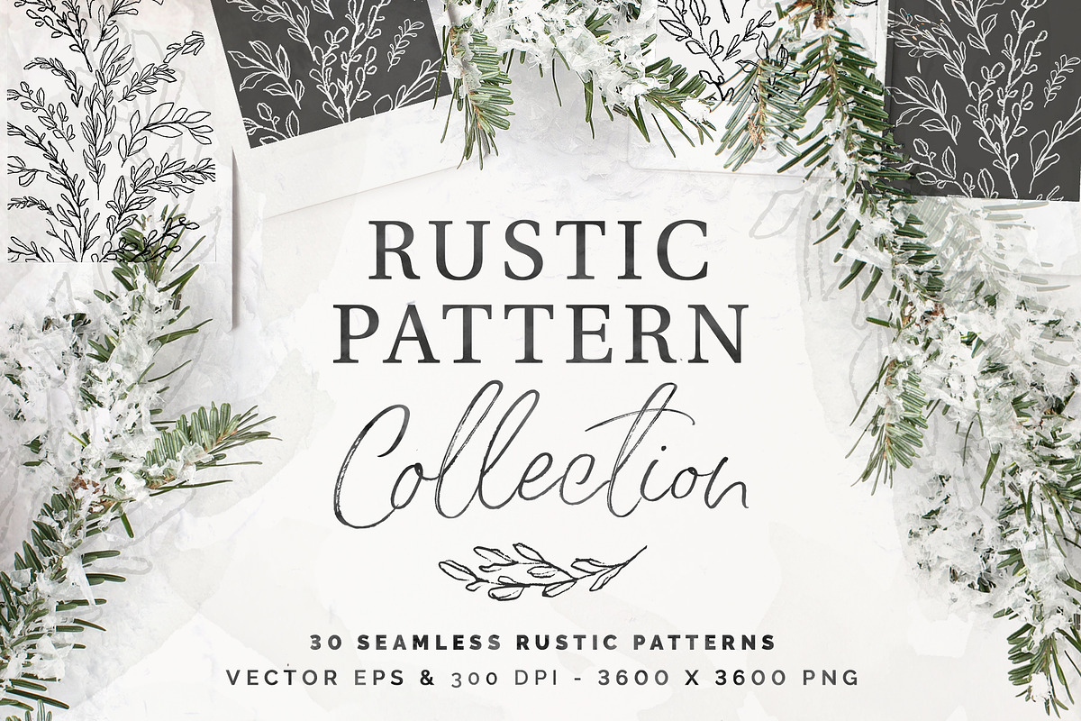 Rustic Patterns +58 Illustrations, a Pattern Graphic by Pink Coffie