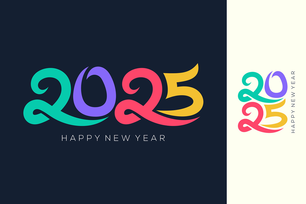 2025 Happy New Year design vector., a Branding & Logo Template by BARONSTD (Photo 1 of 3)