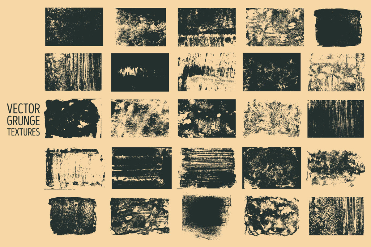 Vector grunge monochrome textures., a Texture Graphic by PoPaShop (Photo 1 of 2)