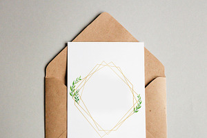 Geometrical Frames With Watercolor