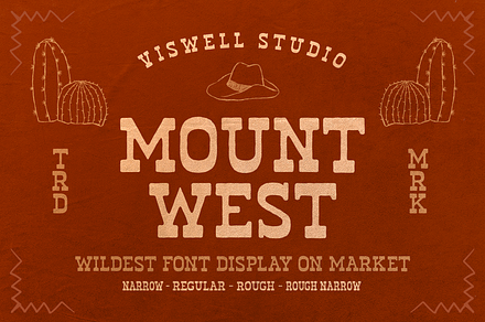 Mount West - Western Slab, a Slab Serif Font by Viswell