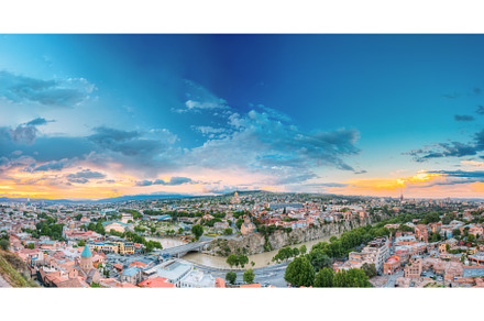Evening View Of Tbilisi At Colorful, an Architecture Photo by Our Amazing World