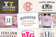 Monogram Font Bundle, a Handwritten Font by Mini_World (Thumbnail 1 of 4)