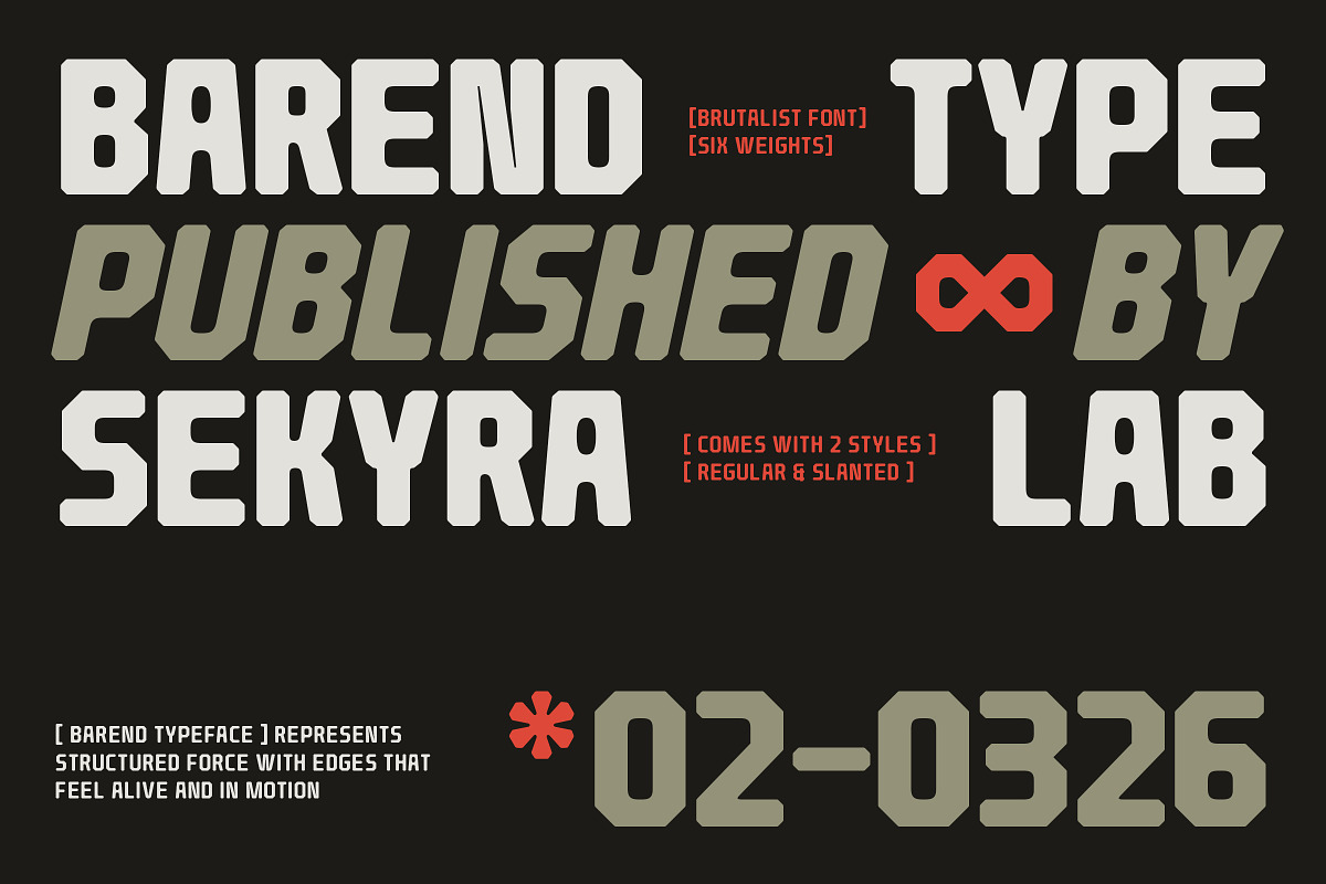 Barend - Brutalist Display Sans Font, a Sans Serif Font by Sekyra Lab (Photo 3 of 16)