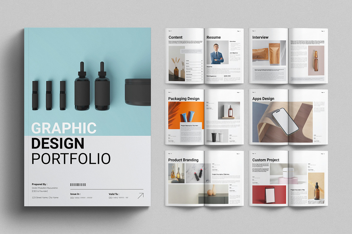 Graphic Design Portfolio Template, a Brochure Template by E-Type (Photo 1 of 8)