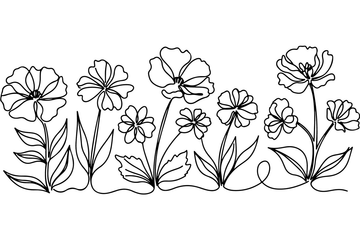 Botanical Floral Border, an Object Graphic by Creativeshirt (Photo 13 of 20)