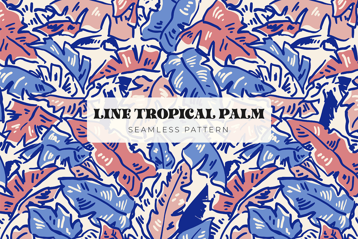 Tropical Hand Drawn, Palm Prints, a Pattern Graphic by ASTUDIO (Photo 4 of 7)