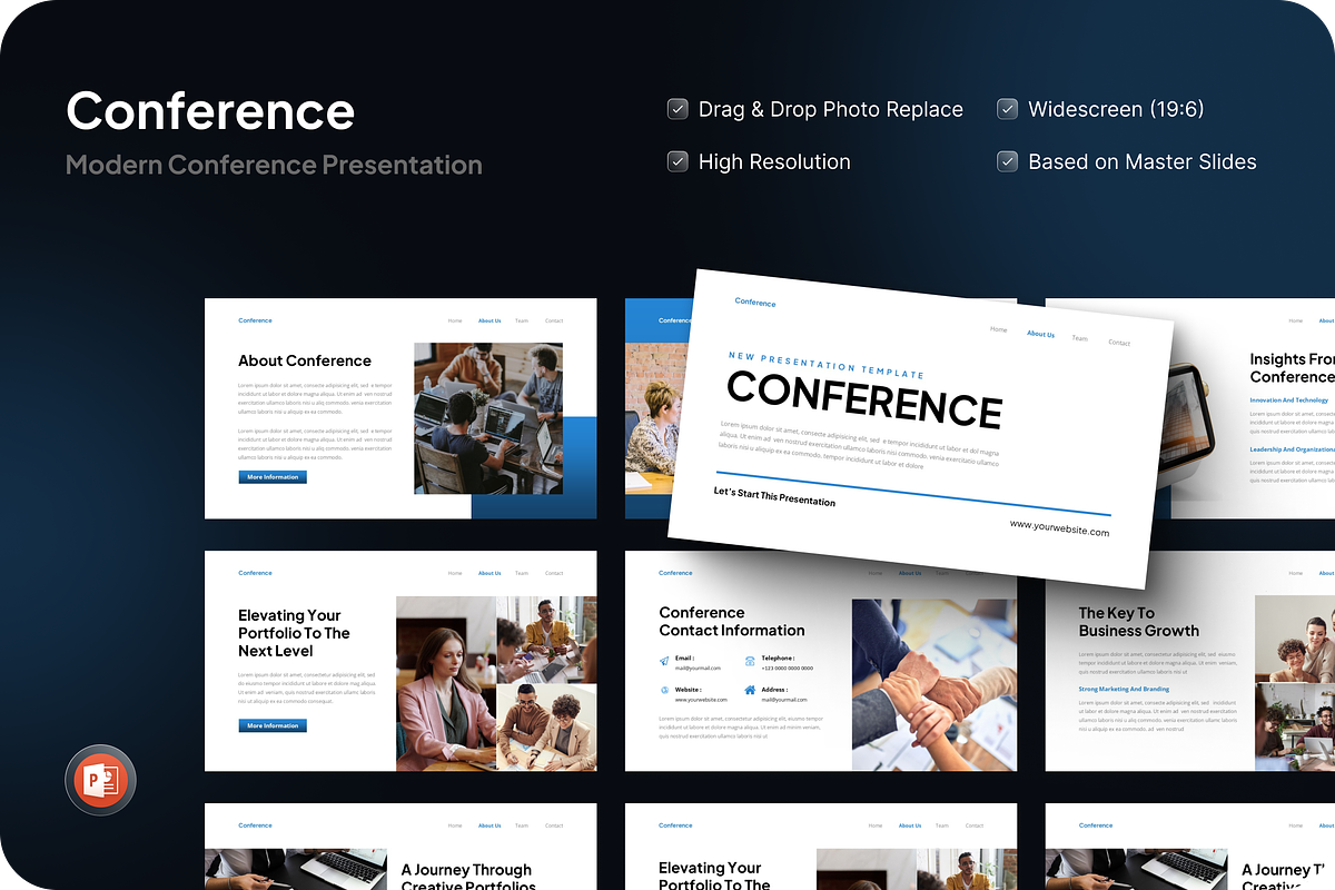 Conference Presentation Powerpoint, a Presentation Template by SquidPixey (Photo 1 of 7)