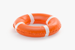 Swim Ring Orange 3D Model