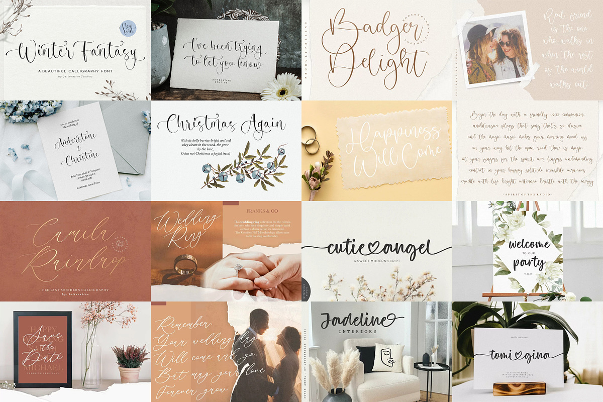 The Wedding Font Bundle!, a Script Font by Letterative Studio (Photo 9 of 9)