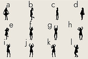 People Silhouettes Dingbats Font, a Symbol Font by Minimalartstudio (Thumbnail 4 of 8)