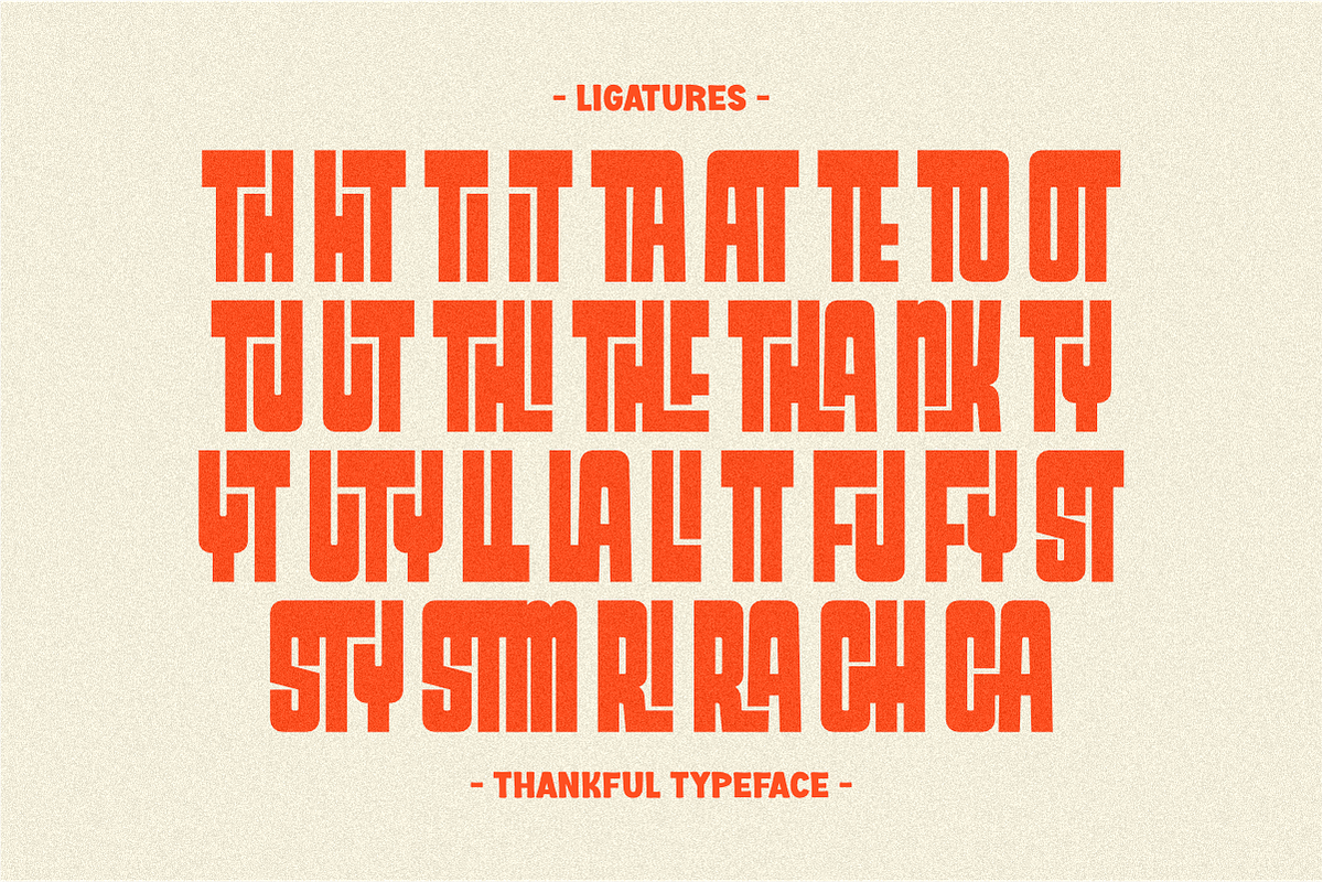 Thankful - Retro Display Typeface, a Sans Serif Font by Pian45 Studio (Photo 8 of 8)