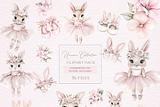 Bunny slippers watercolor clipart, an Animal Illustration by Invite to Clipart (Thumbnail 1 of 5)