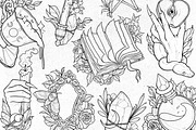 50 Witchy Tattoo Procreate Stamps, a Brush Add-On by SecondOfJuly (Thumbnail 5 of 6)
