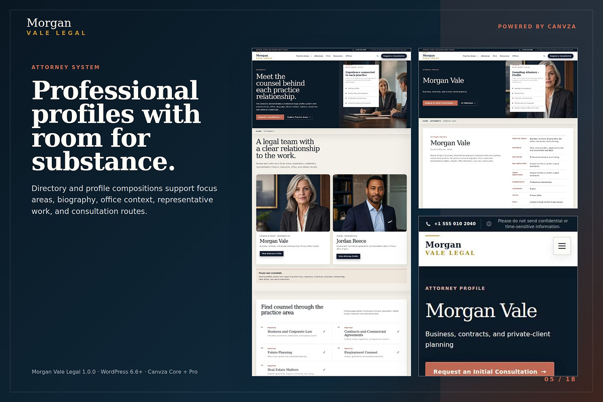 Morgan Vale Legal WordPress Theme, a WordPress Template by Fixstable Studio (Photo 5 of 17)