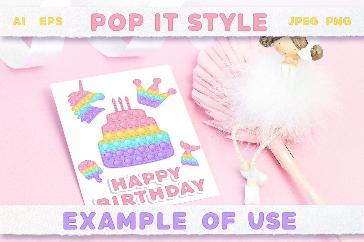 Pop it Fidget Toy Pastel Clipart new, an Education Illustration by VectoriyA (Photo 7 of 7)
