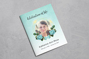 Teal & Gold Funeral Progam Template, a Templates & Theme by Studio Reena (Thumbnail 2 of 8)