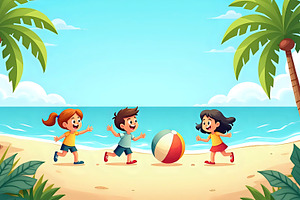 Design a playful cartoon flat vector, a Photo by LOGOCREATIVE
