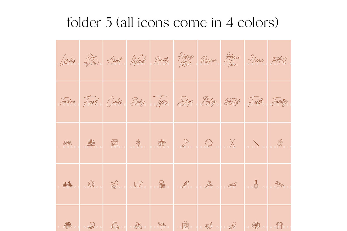 Boho Instagram Highlight Cover Icons, a Social Media Template by Indie Grace Design (Photo 6 of 8)