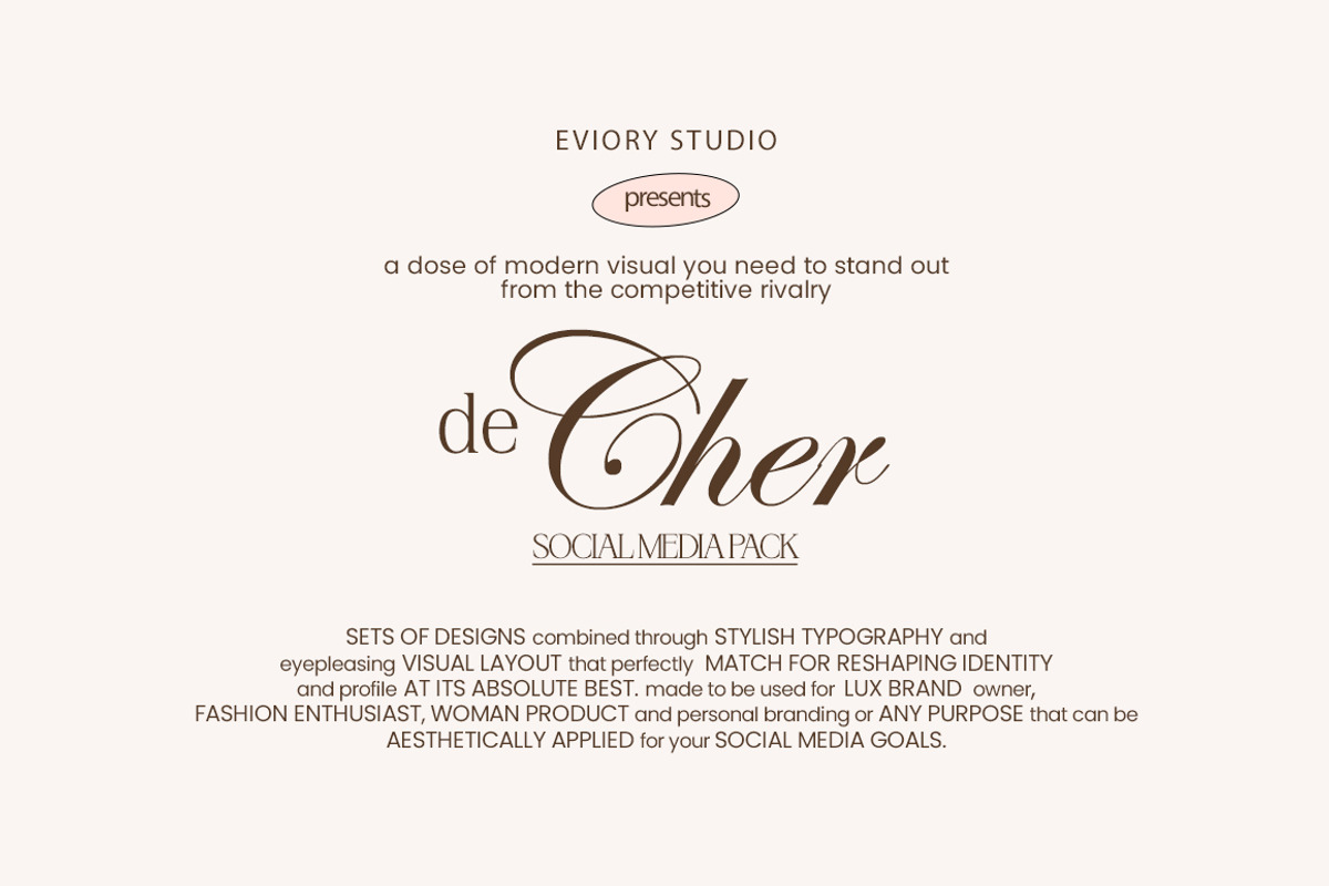 de Cher / Social Media Pack CANVA PS, a Social Media Template by Eviory (Photo 2 of 14)