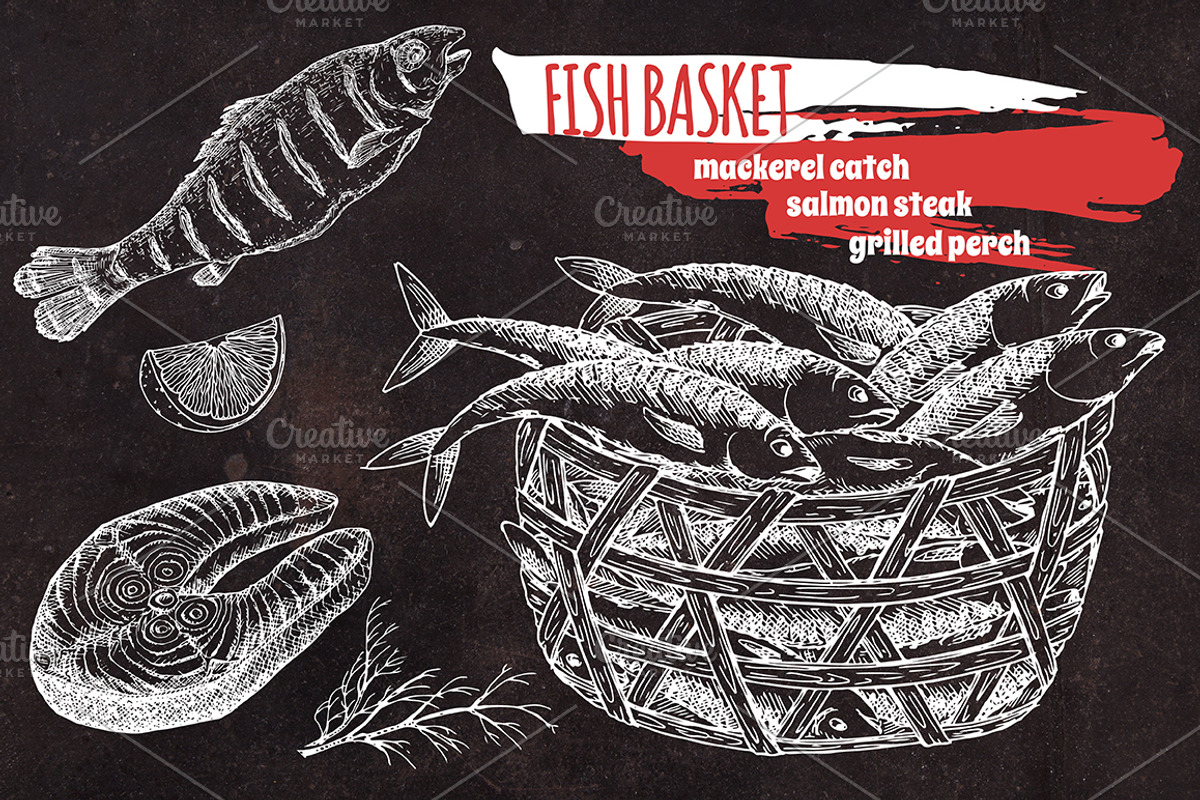 Fish and seafood collection, an Object Graphic by Quetzal Art (Photo 3 of 7)